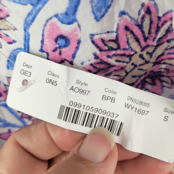 J. Crew Tassel Beach Tunic Top Cover Up Floral Patterned Size Small - Picture 6 of 10